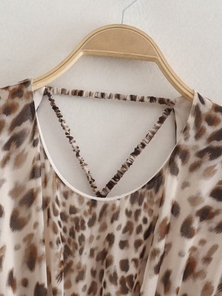 Vestido Leopard Fendas